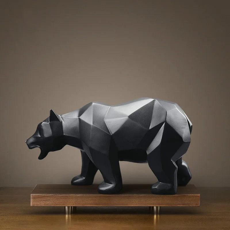 Escultura Decorativa Urso Geométrico - Artezare