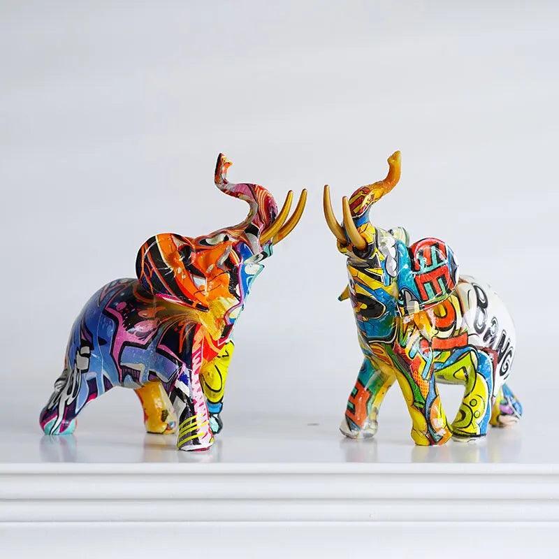 Escultura Decorativa Elefante Grafite - Artezare