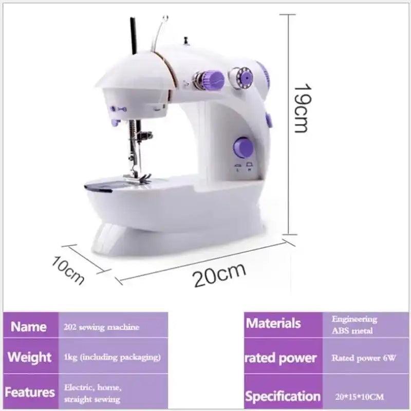 Mini Máquina de Costura Criativa Portátil + Pedal Bivolt 110v/220v