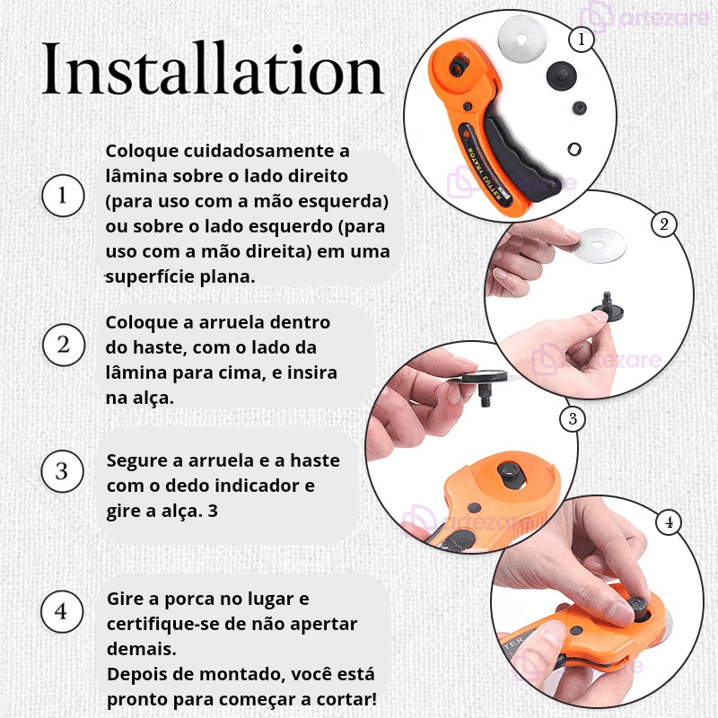 Rotary Cutter Pro - Cortador Rotativo de Alta Precisão 45mm