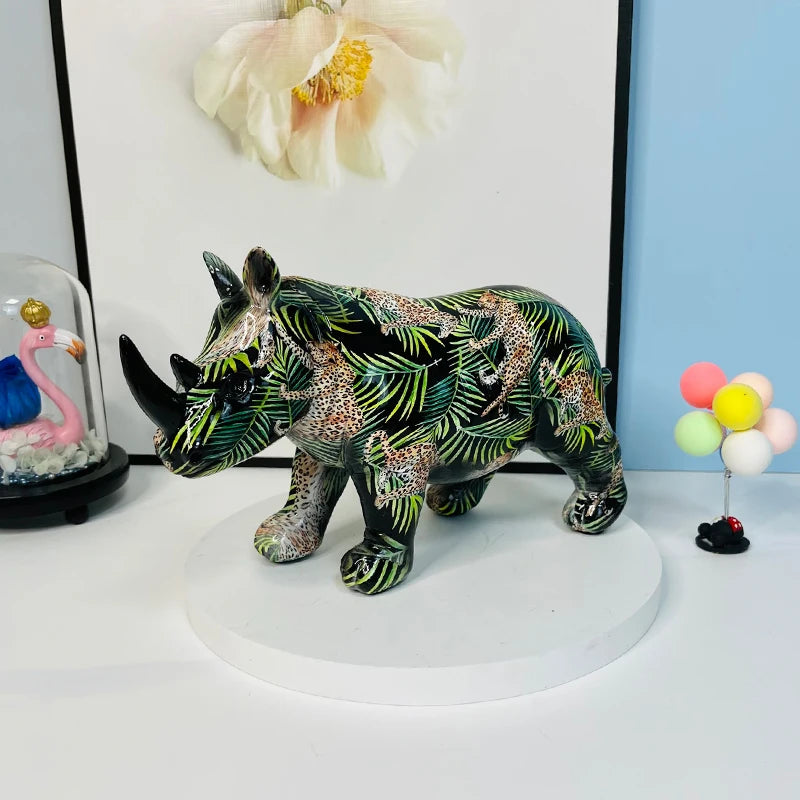 Estátua de Rinoceronte em Resina - Artezare