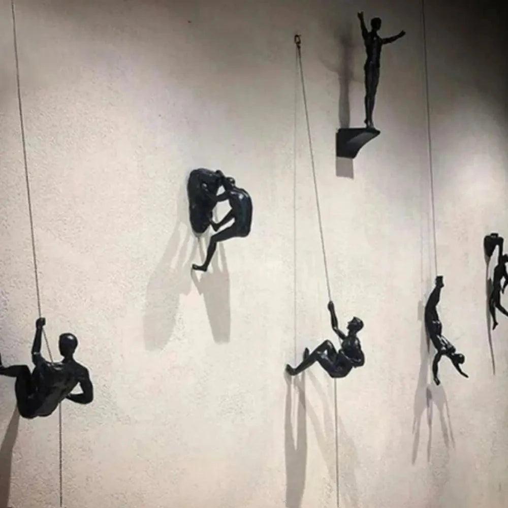 Decoração Atletas Escalada Estatueta de Resina - Artezare